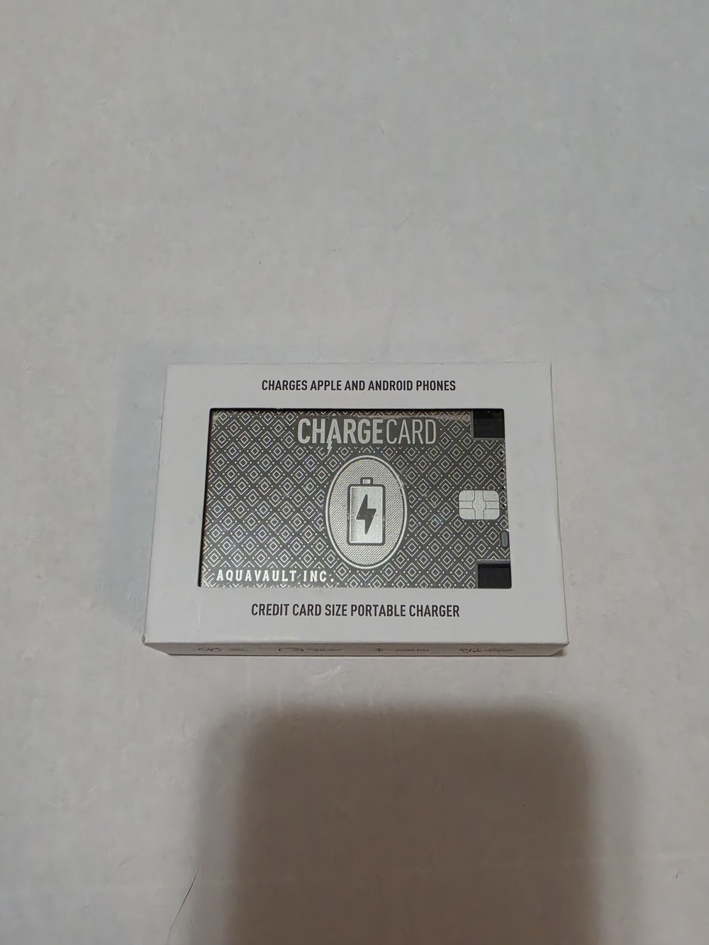 New Aquavault Chargecard  2300mAh Portable Fast 1.5V Phone Charger